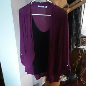 Women's Purple Long Sleeve Top